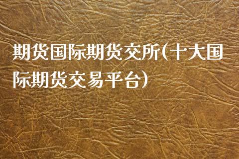 期货国际期货交所(十大国际期货交易平台)_https://www.zztgc.com_黄金期货_第1张