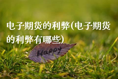 电子期货的利弊(电子期货的利弊有哪些)_https://www.zztgc.com_原油期货_第1张
