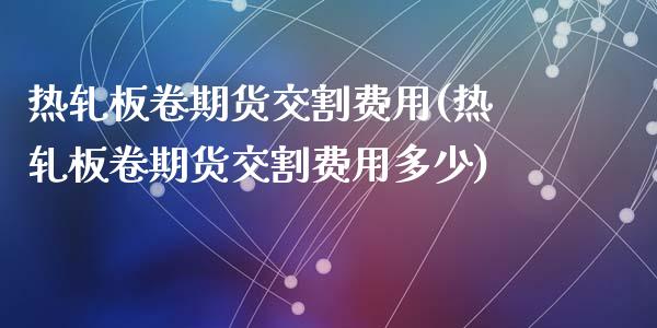 热轧板卷期货交割费用(热轧板卷期货交割费用多少)_https://www.zztgc.com_期货直播_第1张