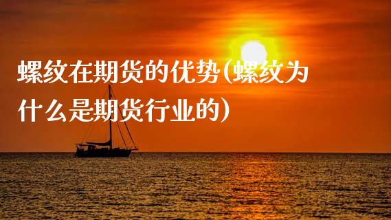 螺纹在期货的优势(螺纹为什么是期货行业的)_https://www.zztgc.com_期货开户_第1张