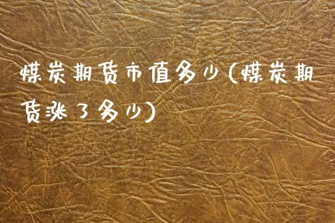 煤炭期货市值多少(煤炭期货涨了多少)_https://www.zztgc.com_黄金期货_第1张