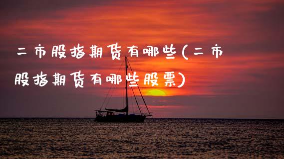 二市股指期货有哪些(二市股指期货有哪些股票)_https://www.zztgc.com_期货直播_第1张
