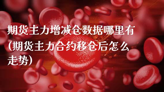 期货主力增减仓数据哪里有(期货主力合约移仓后怎么走势)_https://www.zztgc.com_原油期货_第1张
