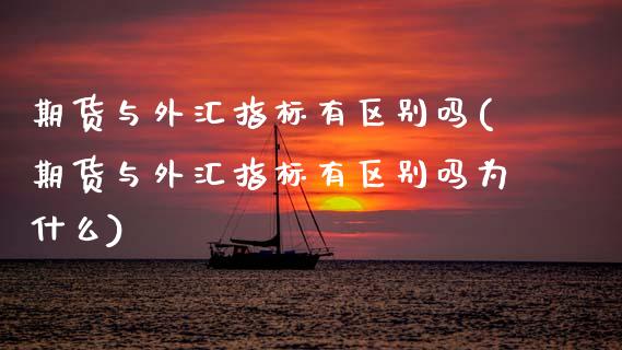 期货与外汇指标有区别吗(期货与外汇指标有区别吗为什么)_https://www.zztgc.com_期货入门_第1张