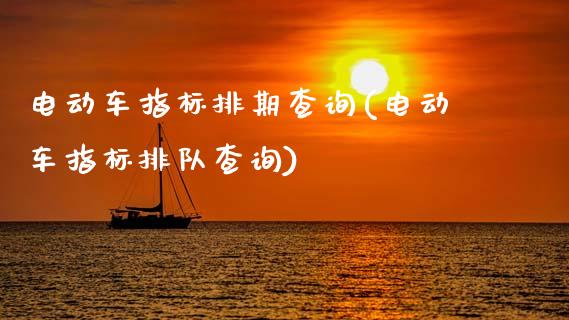 电动车指标排期查询(电动车指标排队查询)_https://www.zztgc.com_期货直播_第1张