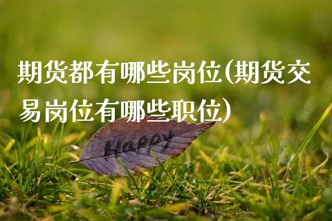期货都有哪些岗位(期货交易岗位有哪些职位)_https://www.zztgc.com_期货行情_第1张