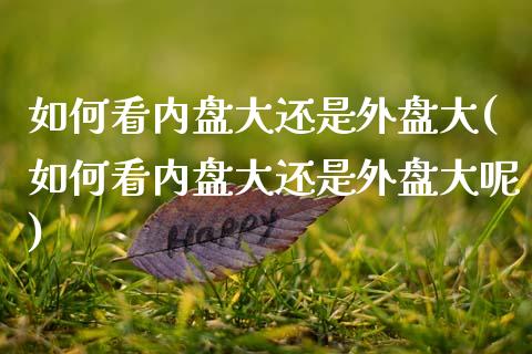 如何看内盘大还是外盘大(如何看内盘大还是外盘大呢)_https://www.zztgc.com_期货开户_第1张