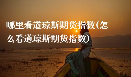 哪里看道琼斯期货指数(怎么看道琼斯期货指数)_https://www.zztgc.com_黄金期货_第1张