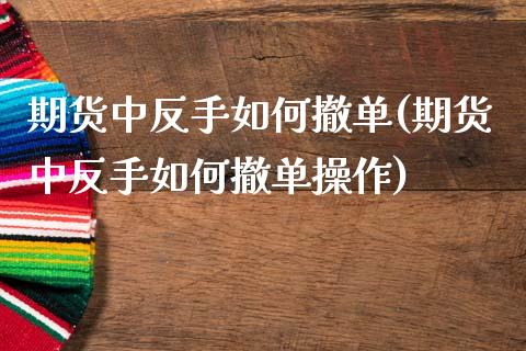 期货中反手如何撤单(期货中反手如何撤单操作)_https://www.zztgc.com_黄金期货_第1张