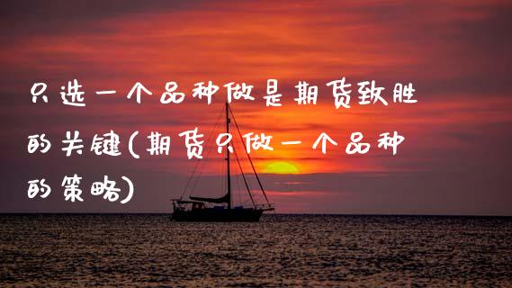 只选一个品种做是期货致胜的关键(期货只做一个品种的策略)_https://www.zztgc.com_期货入门_第1张