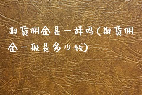 期货佣金是一样吗(期货佣金一般是多少钱)_https://www.zztgc.com_期货入门_第1张