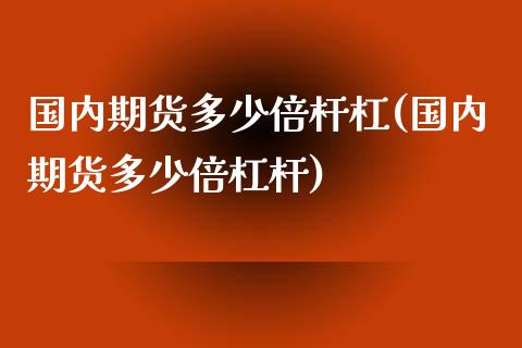 国内期货多少倍杆杠(国内期货多少倍杠杆)_https://www.zztgc.com_期货开户_第1张