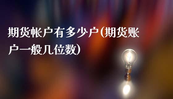 期货帐户有多少户(期货账户一般几位数)_https://www.zztgc.com_期货入门_第1张