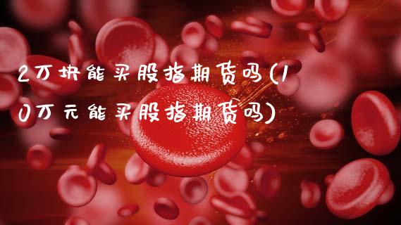 2万块能买股指期货吗(10万元能买股指期货吗)_https://www.zztgc.com_黄金期货_第1张