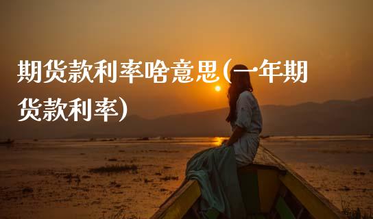 期货款利率啥意思(一年期货款利率)_https://www.zztgc.com_黄金期货_第1张