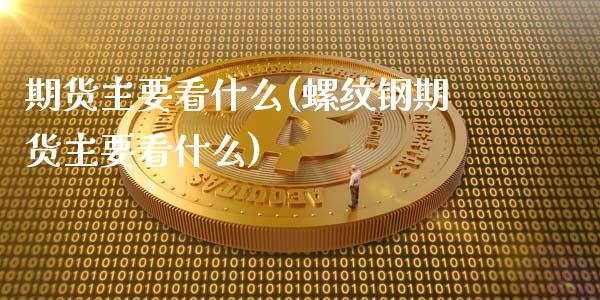 期货主要看什么(螺纹钢期货主要看什么)_https://www.zztgc.com_黄金期货_第1张