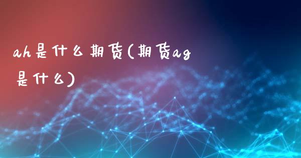 ah是什么期货(期货ag是什么)_https://www.zztgc.com_期货直播_第1张