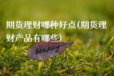 期货理财哪种好点(期货理财产品有哪些)_https://www.zztgc.com_期货直播_第1张