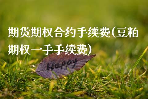 期货期权合约手续费(豆粕期权一手手续费)_https://www.zztgc.com_期货直播_第1张
