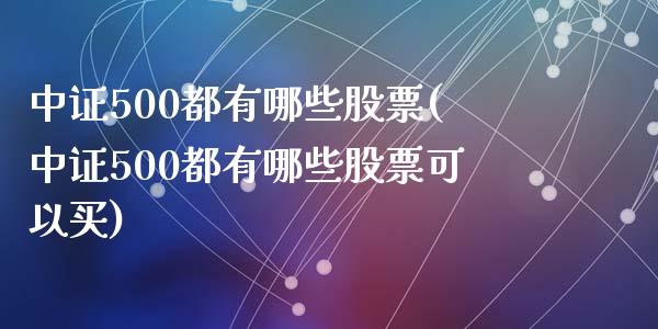 中证500都有哪些股票(中证500都有哪些股票可以买)_https://www.zztgc.com_期货入门_第1张