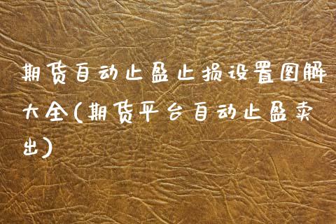 期货自动止盈止损设置图解大全(期货平台自动止盈卖出)_https://www.zztgc.com_黄金期货_第1张