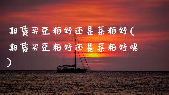 期货买豆粕好还是菜粕好(期货买豆粕好还是菜粕好呢)_https://www.zztgc.com_原油期货_第1张