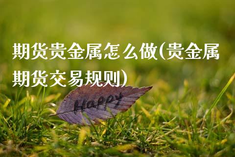 期货贵金属怎么做(贵金属期货交易规则)_https://www.zztgc.com_原油期货_第1张