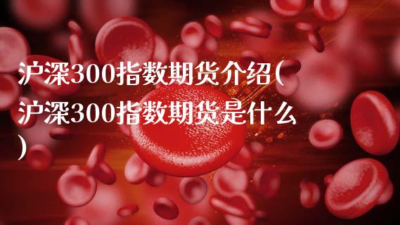 沪深300指数期货介绍(沪深300指数期货是什么)_https://www.zztgc.com_期货直播_第1张