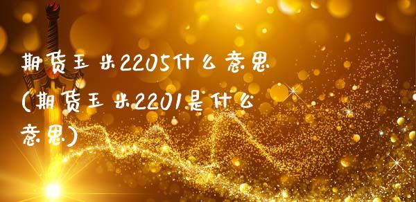 期货玉米2205什么意思(期货玉米2201是什么意思)_https://www.zztgc.com_期货入门_第1张