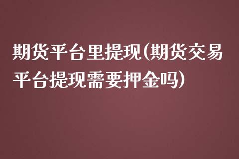 期货平台里提现(期货交易平台提现需要押金吗)_https://www.zztgc.com_期货直播_第1张