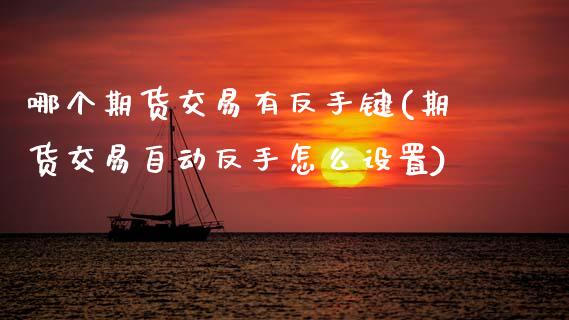 哪个期货交易有反手键(期货交易自动反手怎么设置)_https://www.zztgc.com_期货开户_第1张