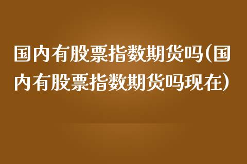 国内有股票指数期货吗(国内有股票指数期货吗现在)_https://www.zztgc.com_期货直播_第1张