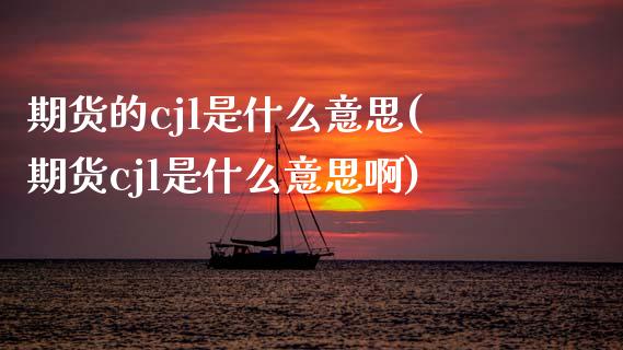 期货的cjl是什么意思(期货cjl是什么意思啊)_https://www.zztgc.com_期货入门_第1张