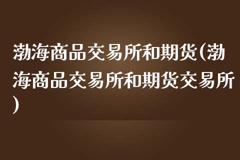渤海商品交易所和期货(渤海商品交易所和期货交易所)_https://www.zztgc.com_期货入门_第1张