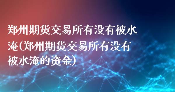 郑州期货交易所有没有被水淹(郑州期货交易所有没有被水淹的资金)_https://www.zztgc.com_期货行情_第1张