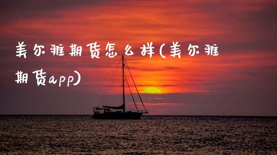 美尔雅期货怎么样(美尔雅期货app)_https://www.zztgc.com_期货直播_第1张
