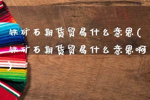 铁矿石期货贸易什么意思(铁矿石期货贸易什么意思啊)_https://www.zztgc.com_原油期货_第1张
