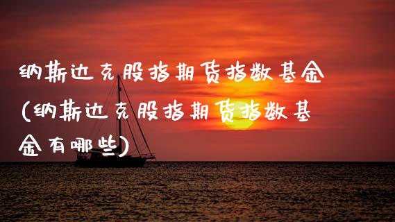 纳斯达克股指期货指数基金(纳斯达克股指期货指数基金有哪些)_https://www.zztgc.com_原油期货_第1张