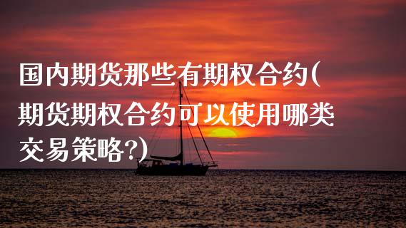 国内期货那些有期权合约(期货期权合约可以使用哪类交易策略?)_https://www.zztgc.com_期货入门_第1张