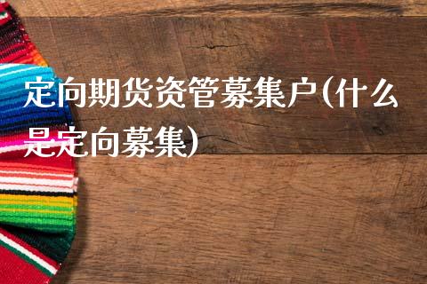 定向期货资管募集户(什么是定向募集)_https://www.zztgc.com_期货入门_第1张