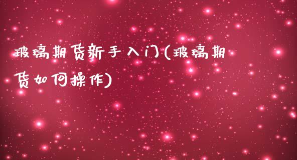 玻璃期货新手入门(玻璃期货如何操作)_https://www.zztgc.com_期货直播_第1张