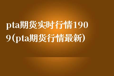 pta期货实时行情1909(pta期货行情最新)_https://www.zztgc.com_期货入门_第1张