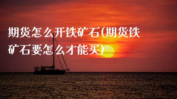 期货怎么开铁矿石(期货铁矿石要怎么才能买)_https://www.zztgc.com_原油期货_第1张