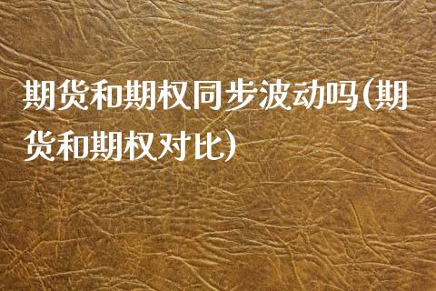 期货和期权同步波动吗(期货和期权对比)_https://www.zztgc.com_期货行情_第1张