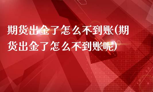 期货出金了怎么不到账(期货出金了怎么不到账呢)_https://www.zztgc.com_期货直播_第1张