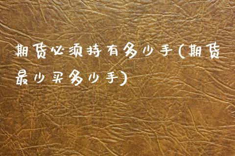 期货必须持有多少手(期货最少买多少手)_https://www.zztgc.com_期货行情_第1张