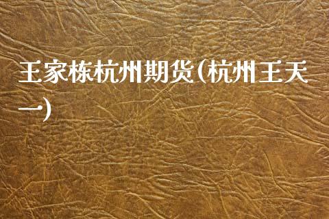 王家栋杭州期货(杭州王天一)_https://www.zztgc.com_期货行情_第1张