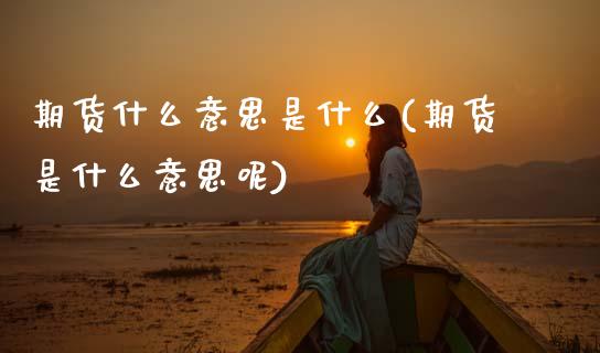 期货什么意思是什么(期货是什么意思呢)_https://www.zztgc.com_期货入门_第1张