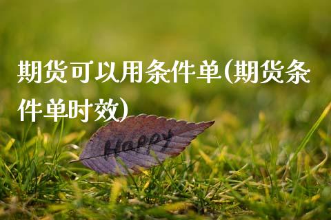 期货可以用条件单(期货条件单时效)_https://www.zztgc.com_原油期货_第1张