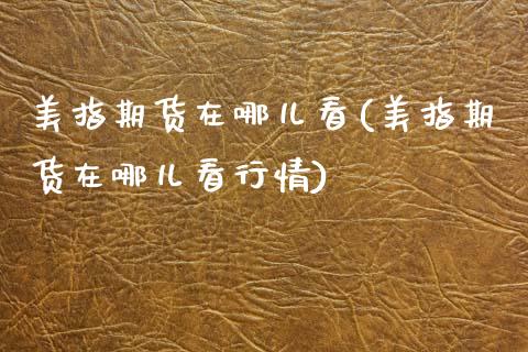 美指期货在哪儿看(美指期货在哪儿看行情)_期货直播_第1张_珍投期货网 美指期货在哪儿看(美指期货在哪儿看行情)_https://www.zztgc.com_期货直播_第1张